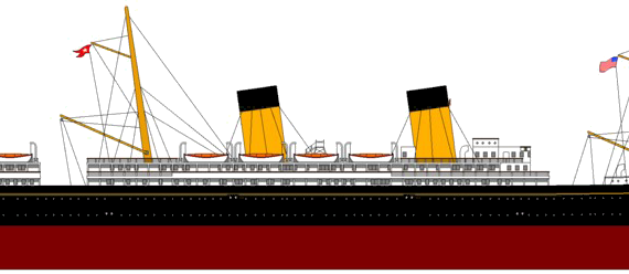 Корабль RMS Teutonic [Ocean Liner] (1891) - чертежи, габариты, рисунки